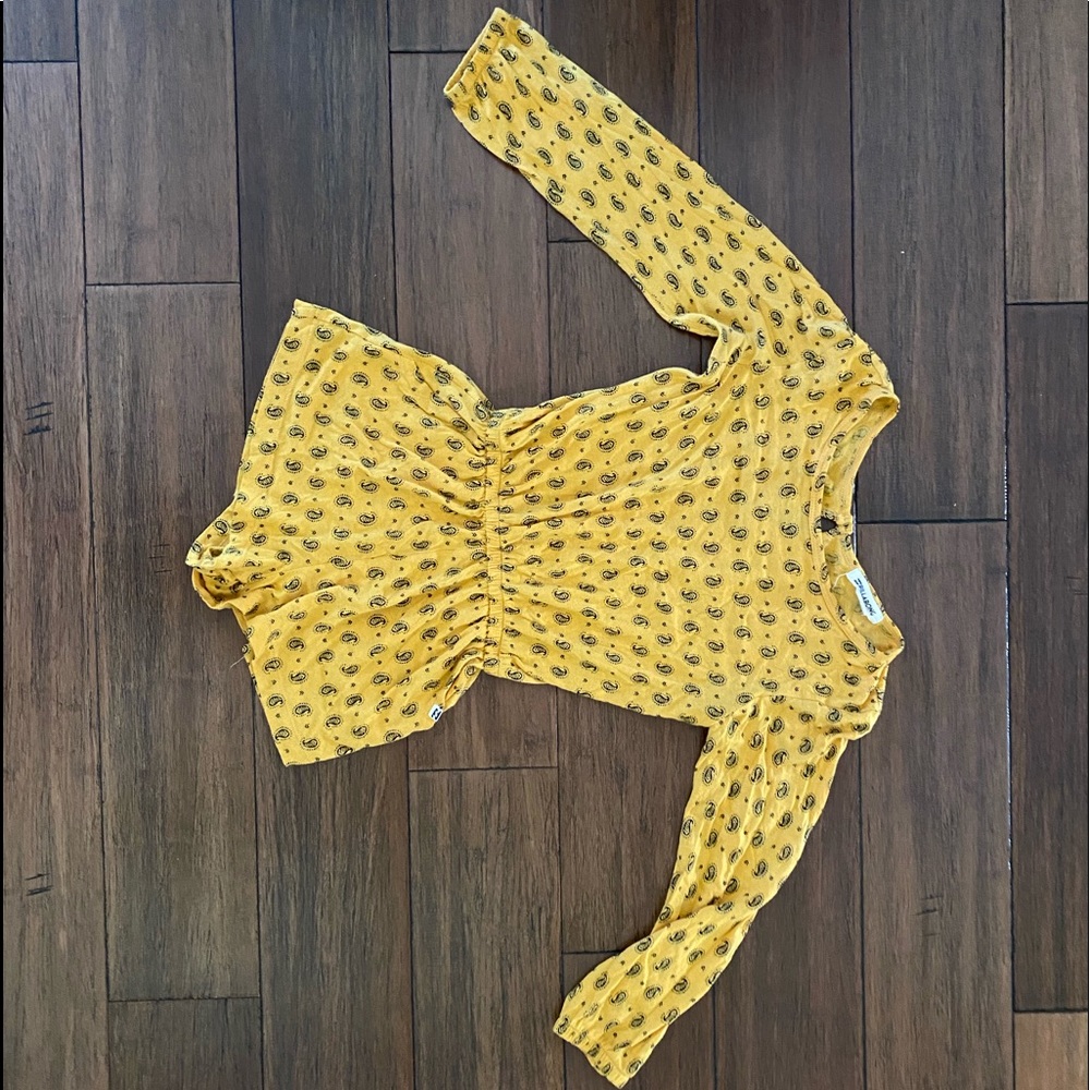 yellow patterned billabong romper